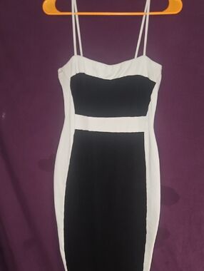 white top and black skirt dress AKIRA Bounce Back Corset Jersey Dress | Black